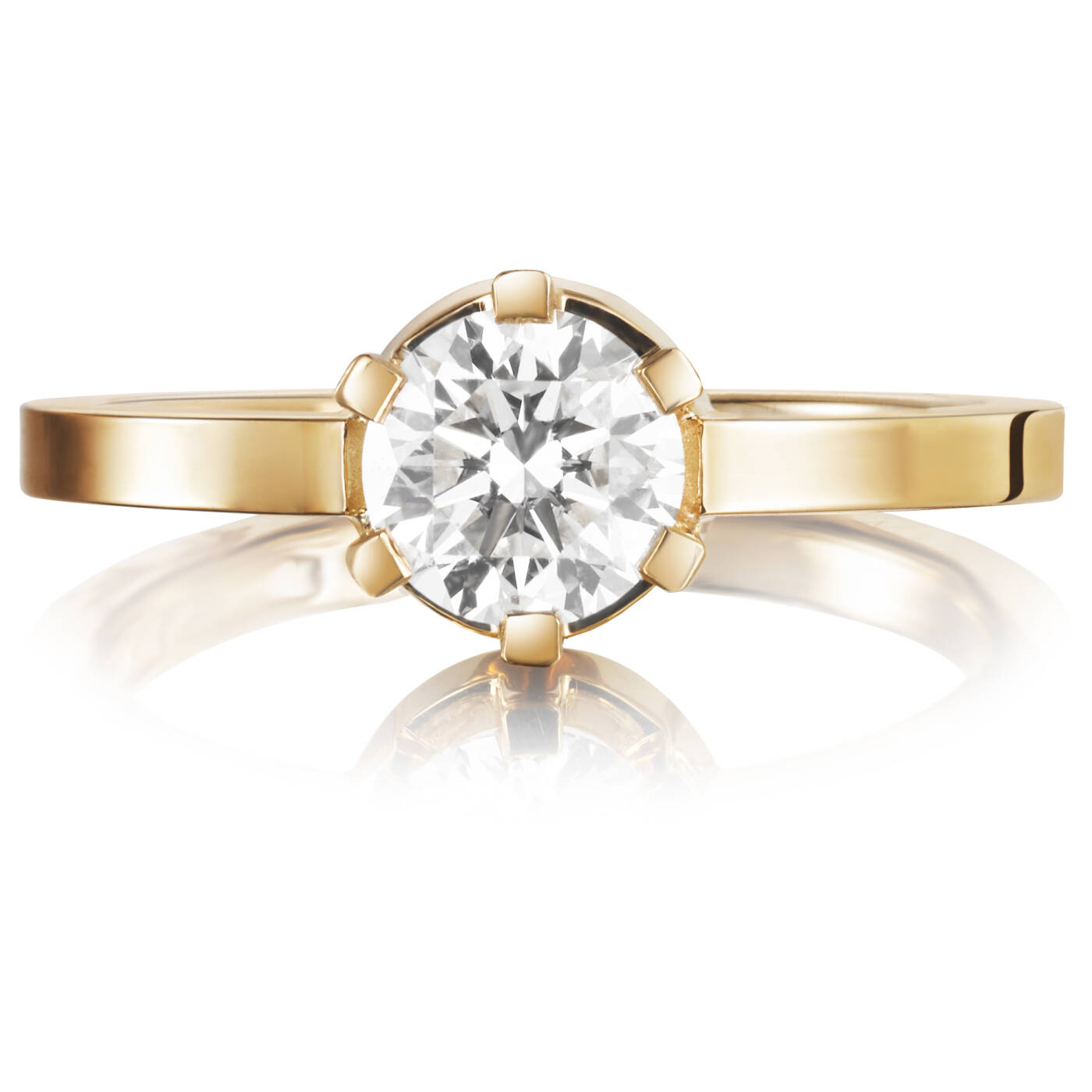 Crown Wedding 1.0 ct Diamonds Ring Gold