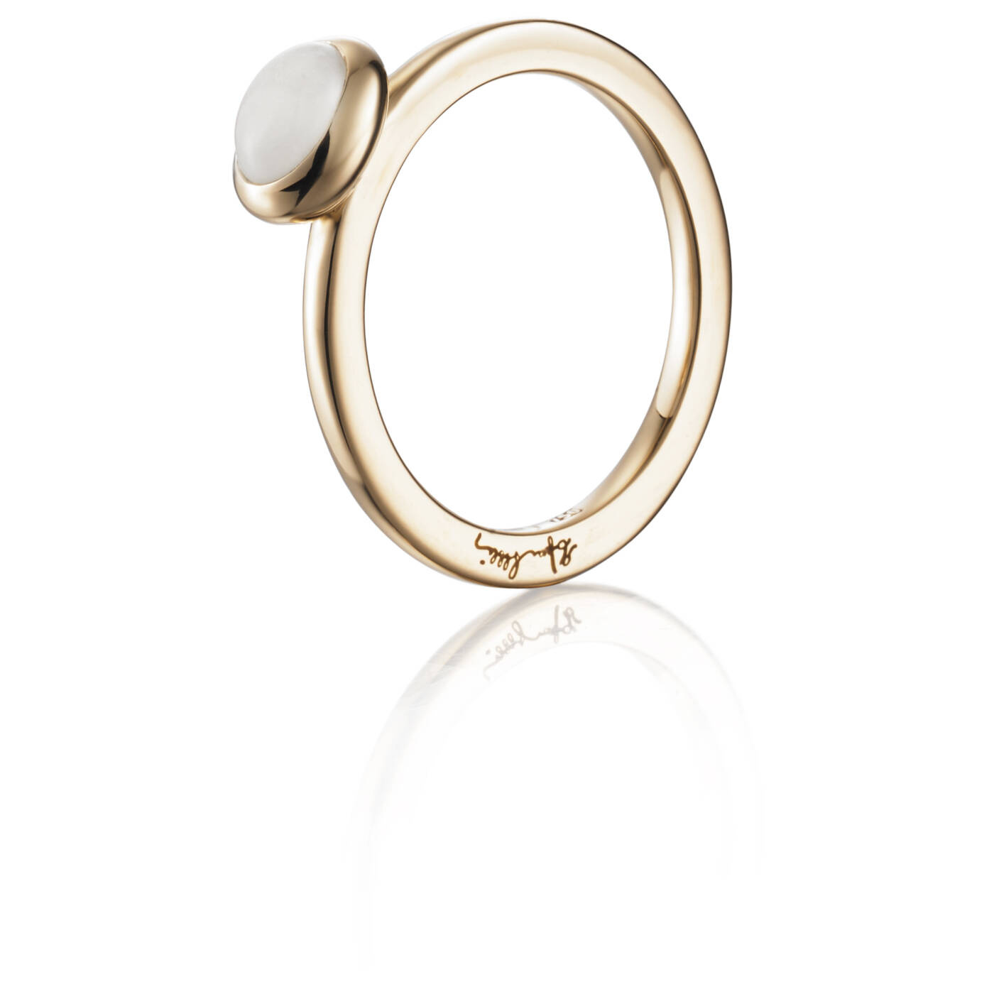 Love Bead - Moonstone Ring Gold