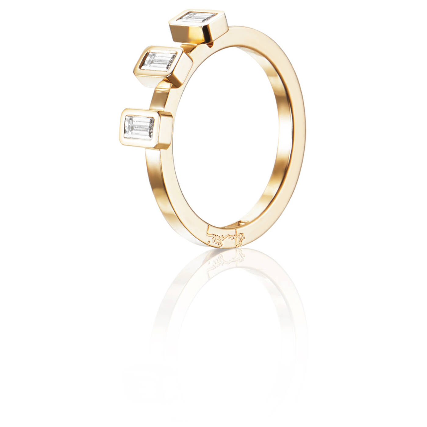 Baguette Wedding 0.30 ct Diamonds Ring Gold