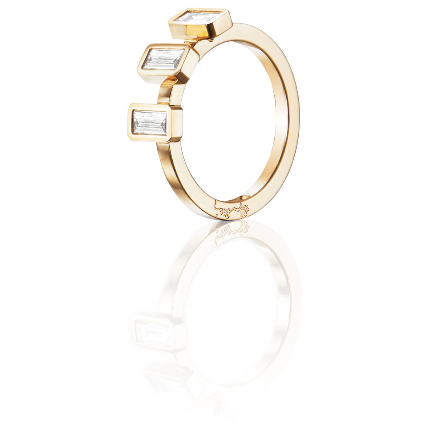 Baguette Wedding 0.60 ct Diamonds Ring Gold