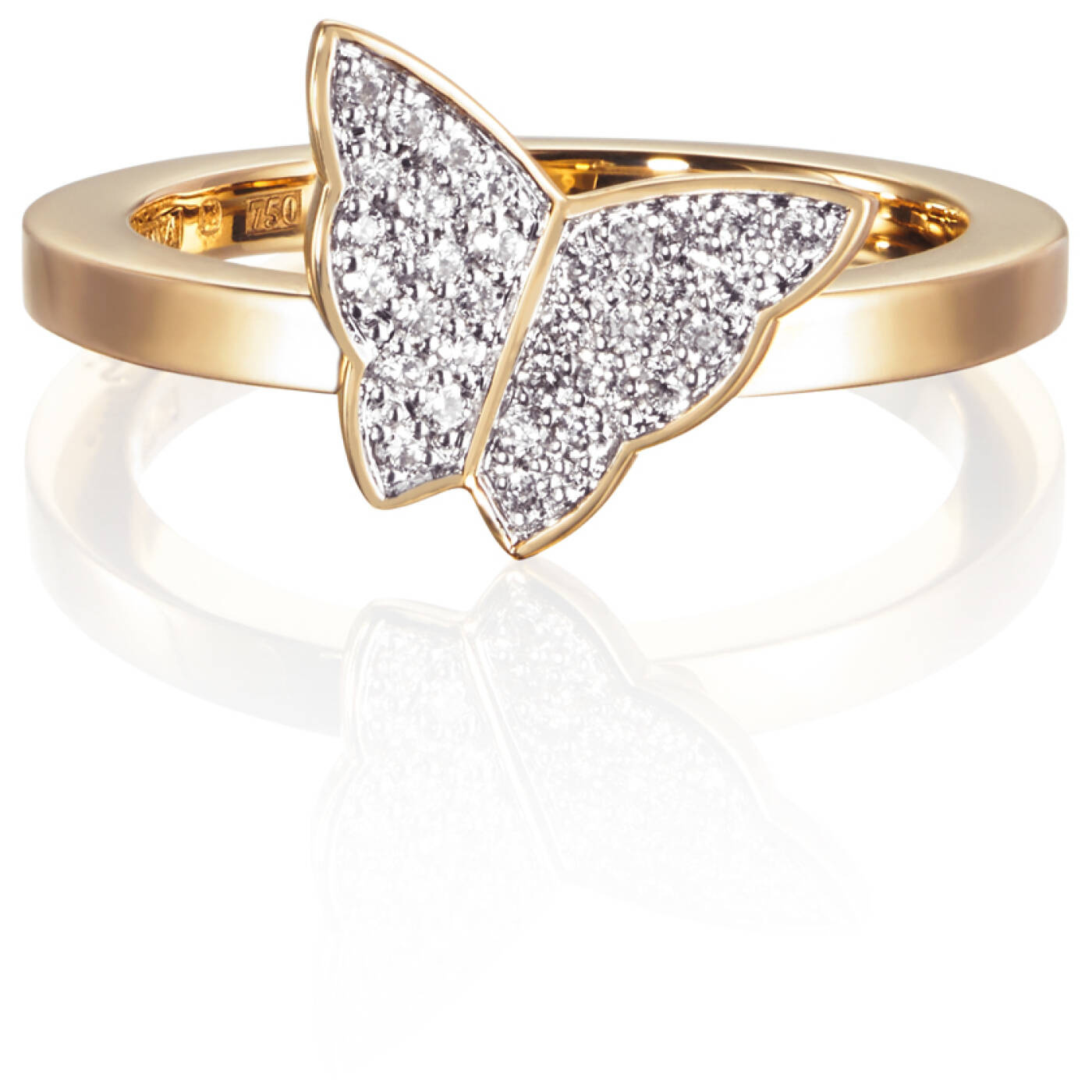 Little Miss Butterfly & Stars Ring Gold