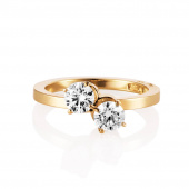 Twin Star Ring Gold
