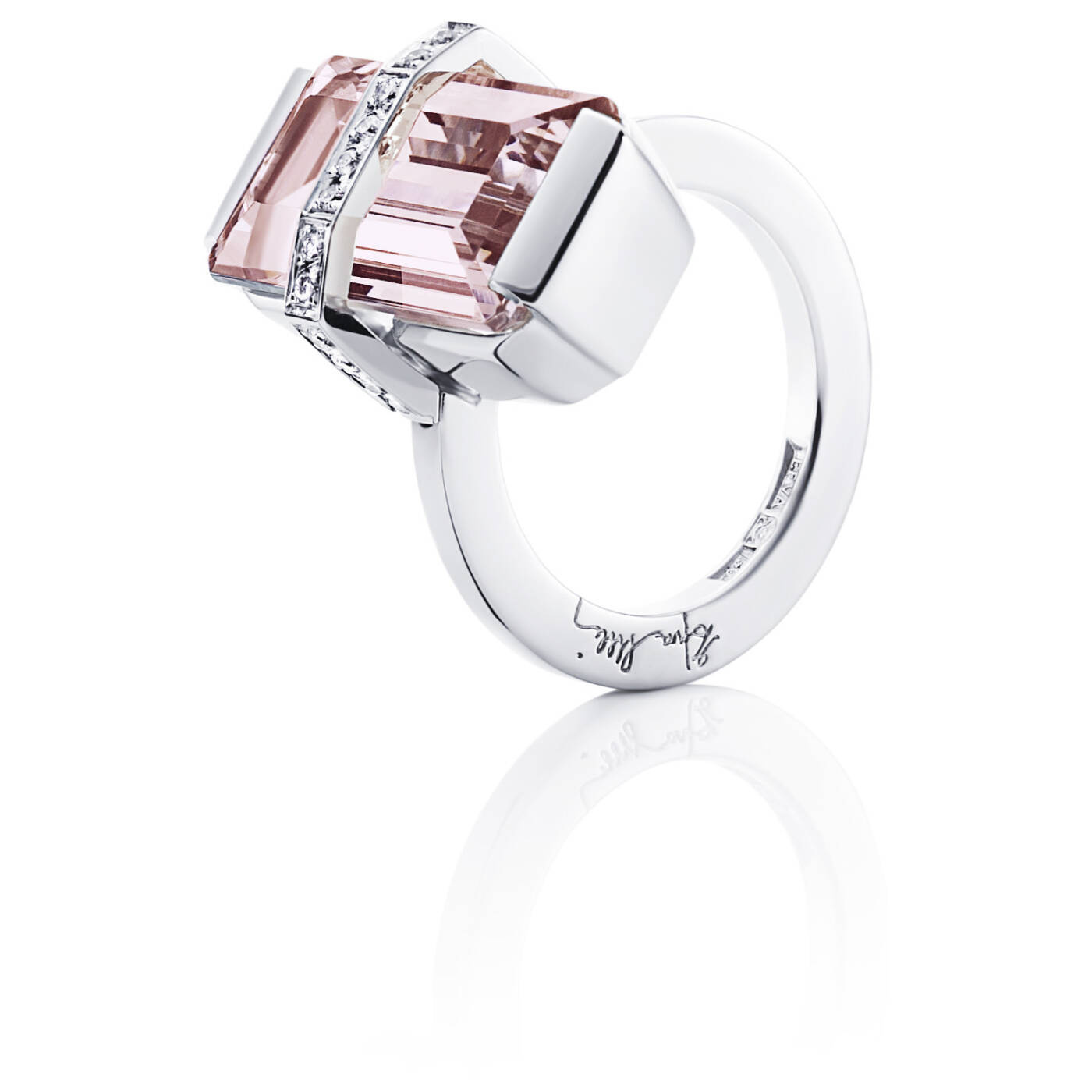 Bend Over - Morganite Ring White gold