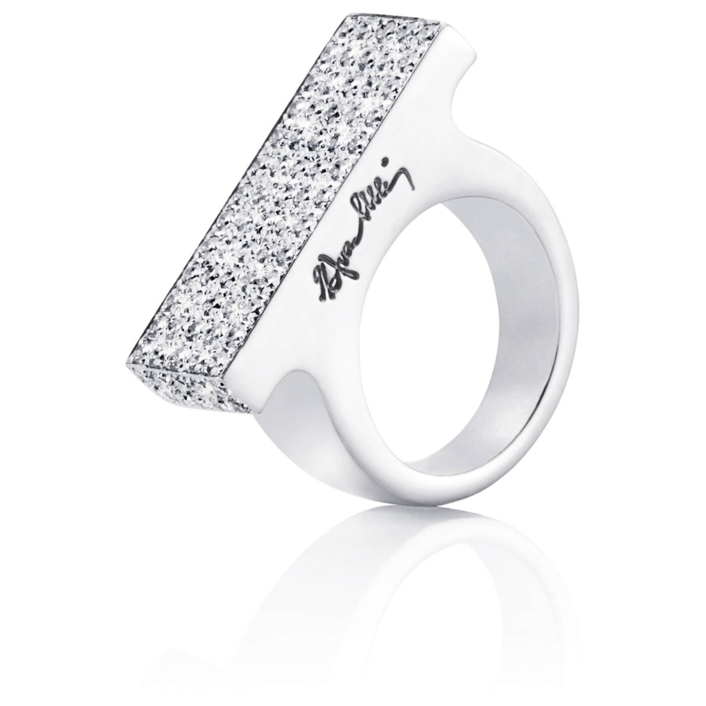 Funky Bling Ring White gold