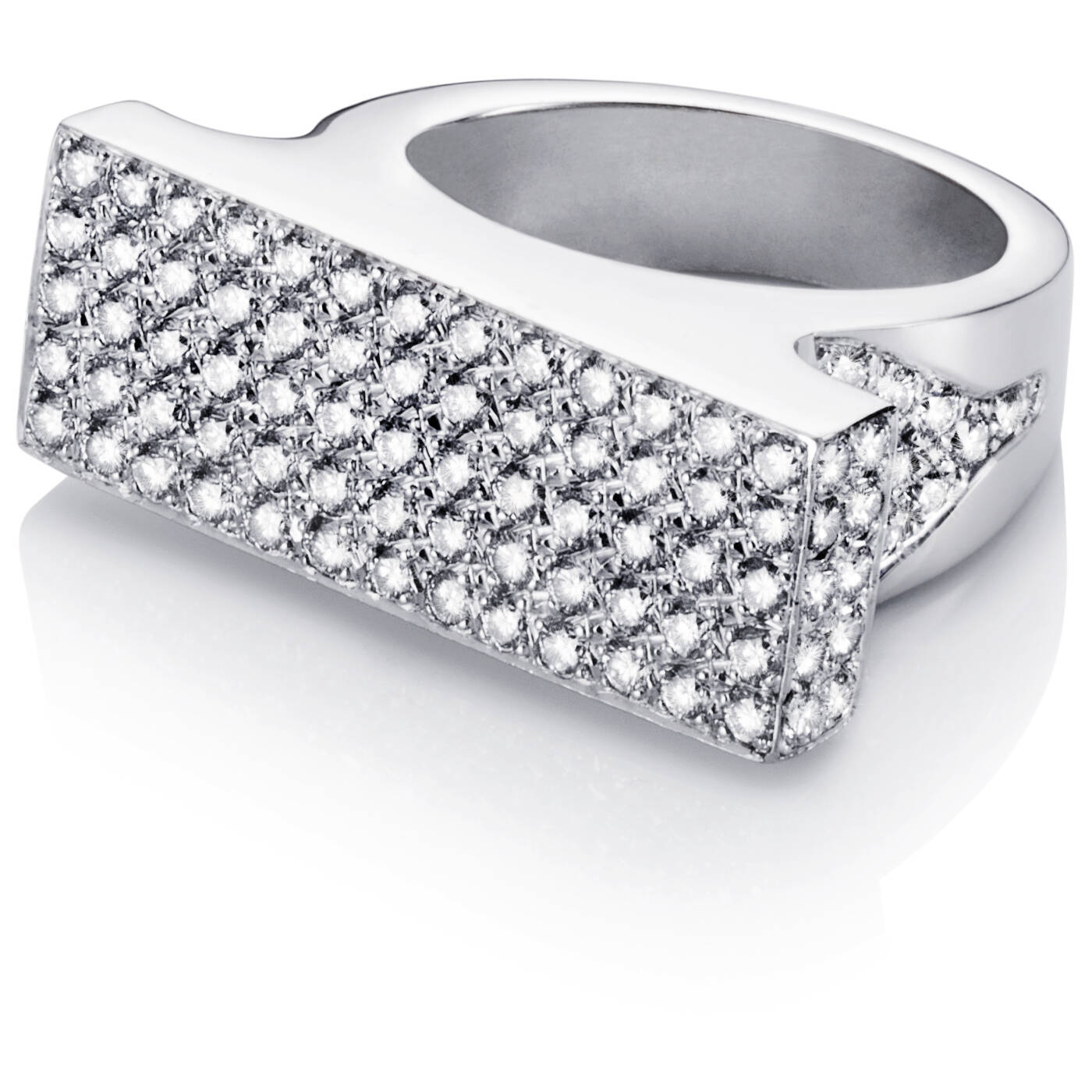 Funky Bling Ring White gold