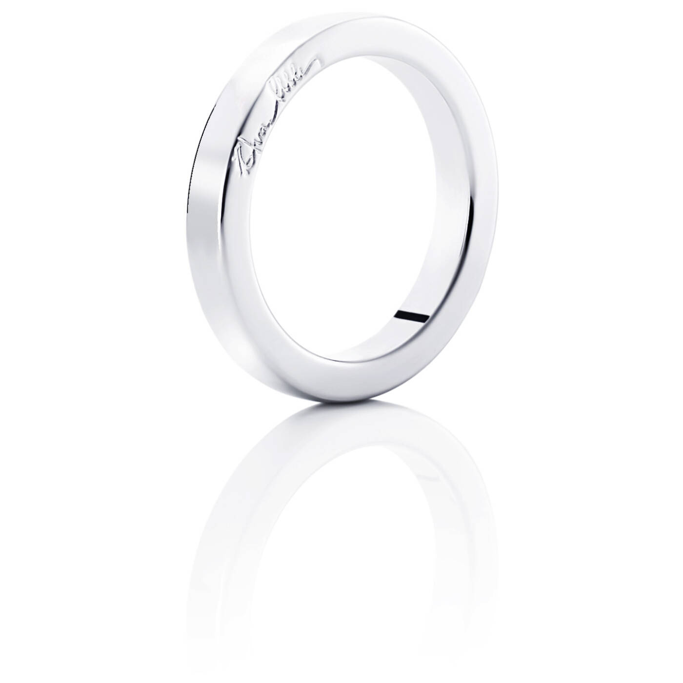 Half Round Ring White gold