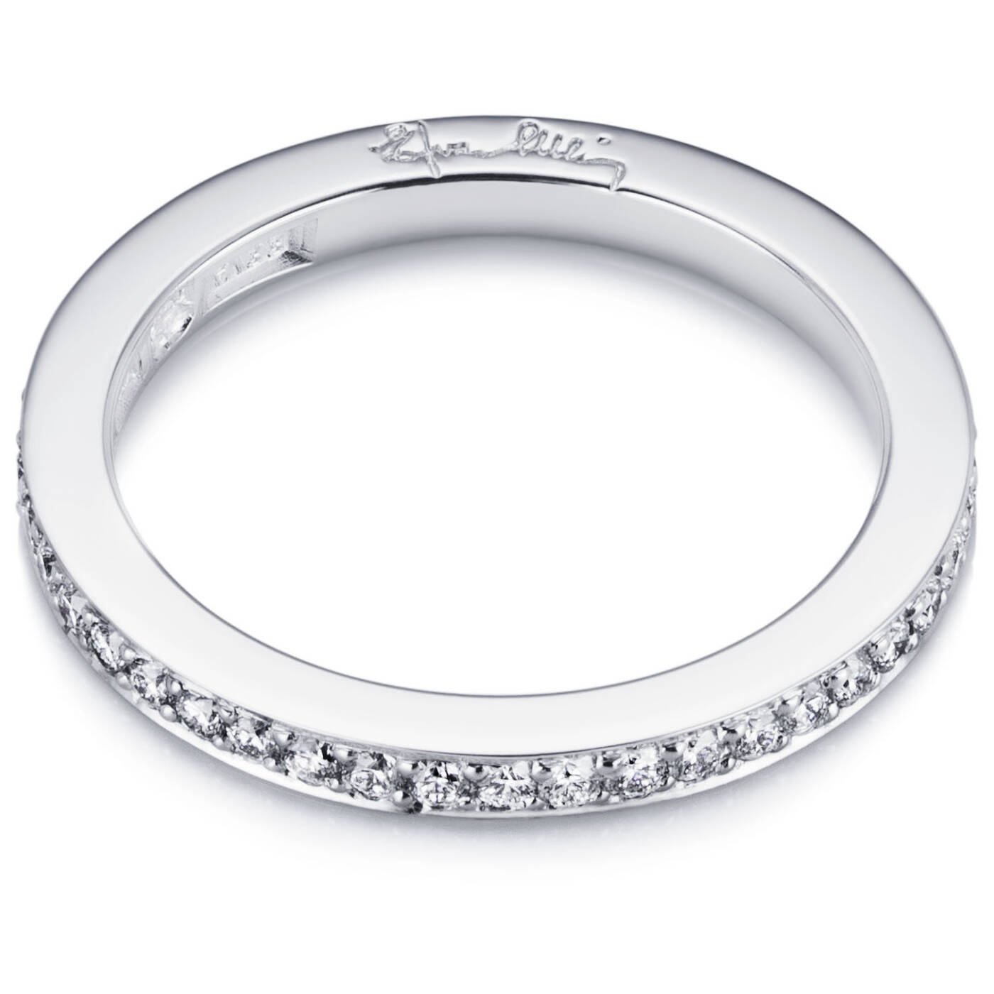 Stars & Signature Thin Ring White gold