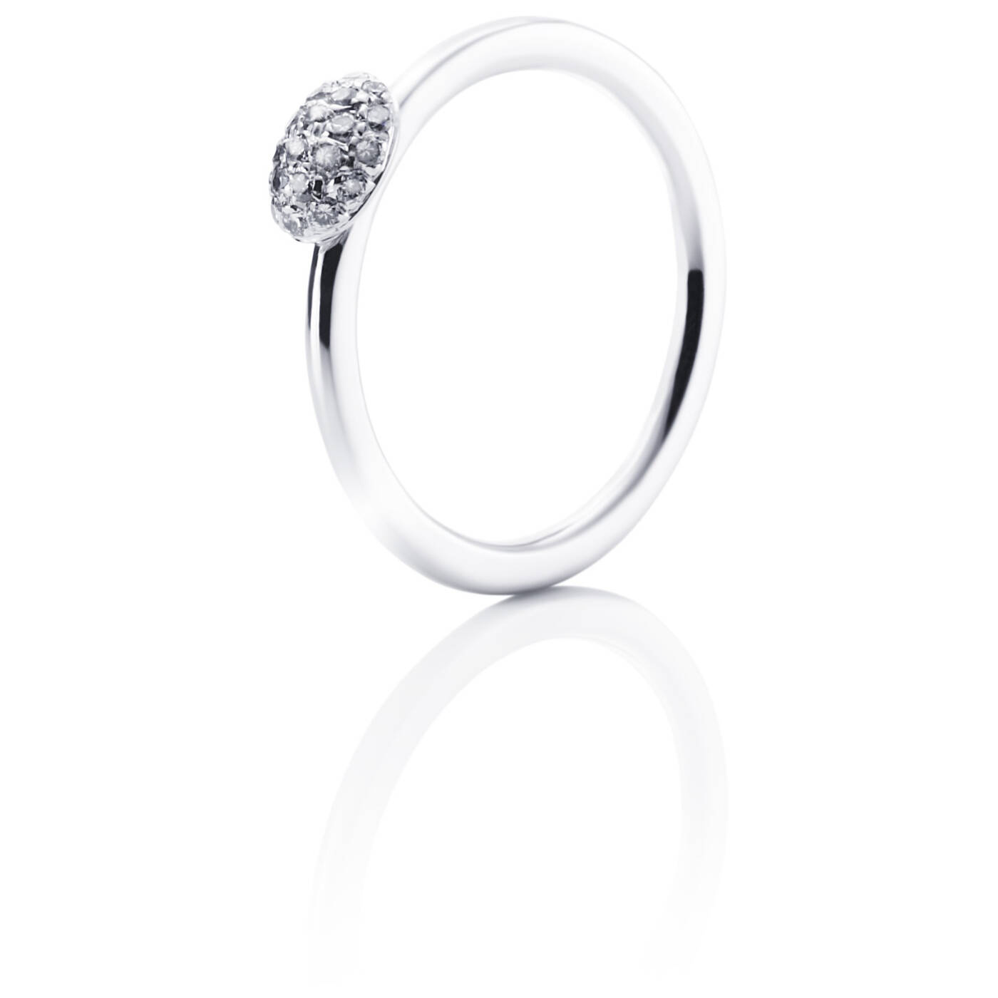 Love Bead - Diamonds Ring White gold