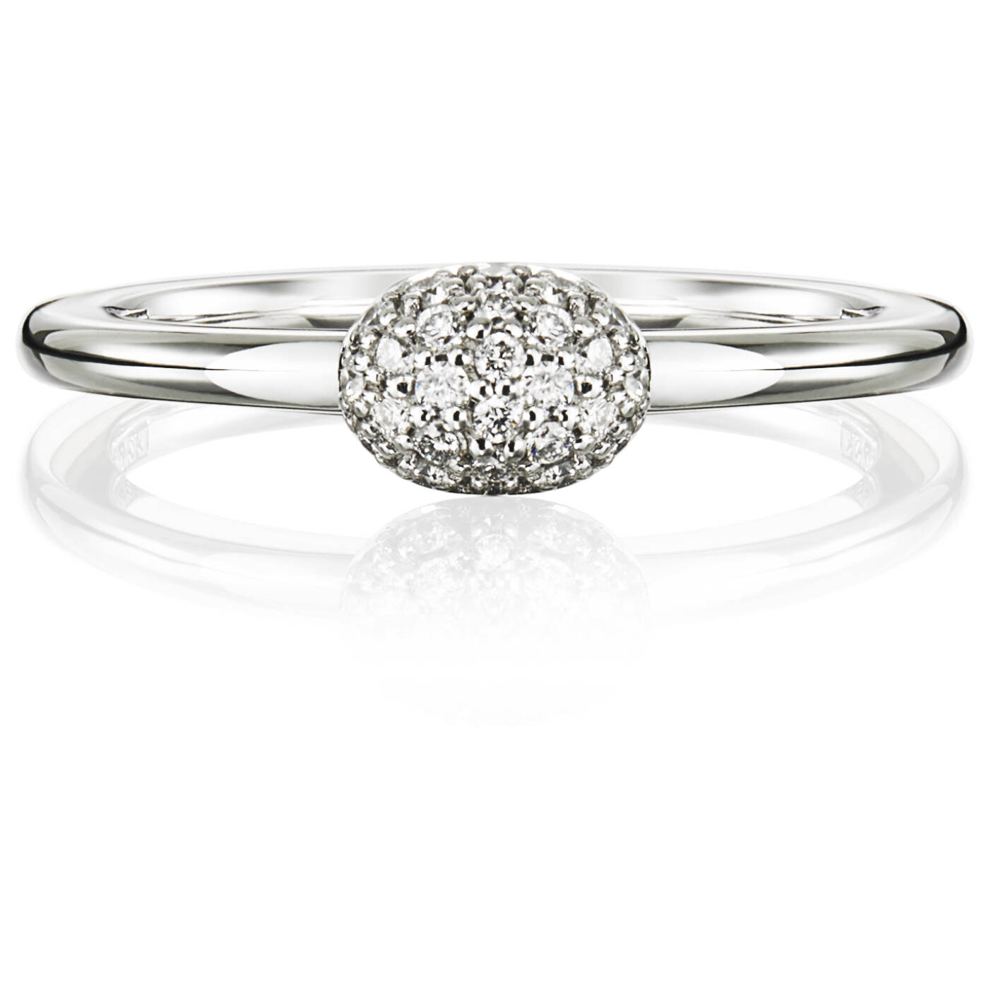 Love Bead - Diamonds Ring White gold