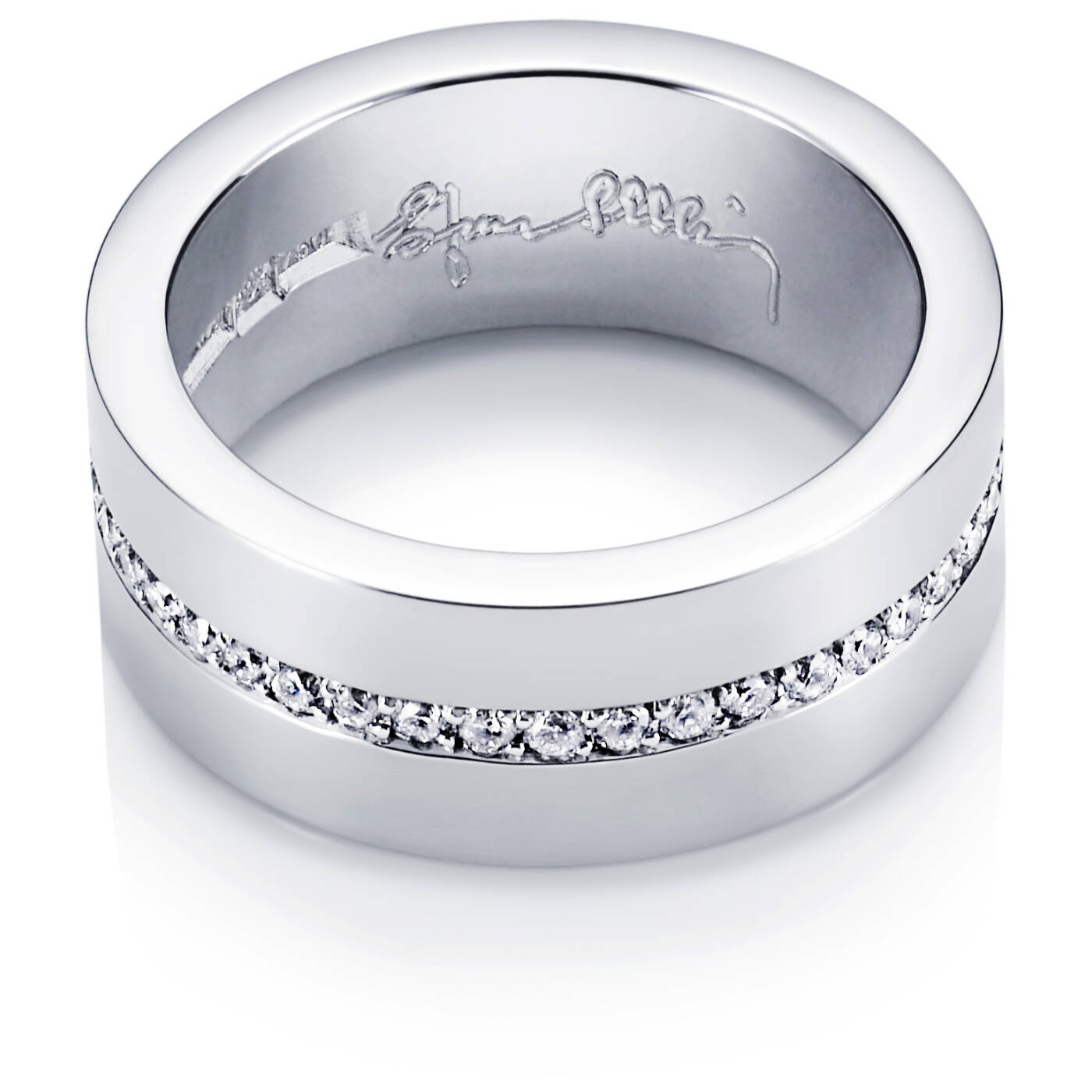Wide & Stars Ring White gold