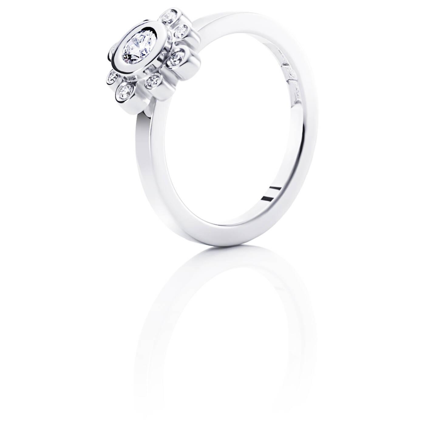 Sweet Hearts Crown 0.19 ct Diamonds Ring White gold