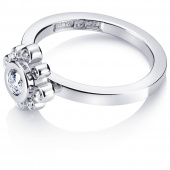 Sweet Hearts Crown 0.19 ct Diamonds Ring White gold