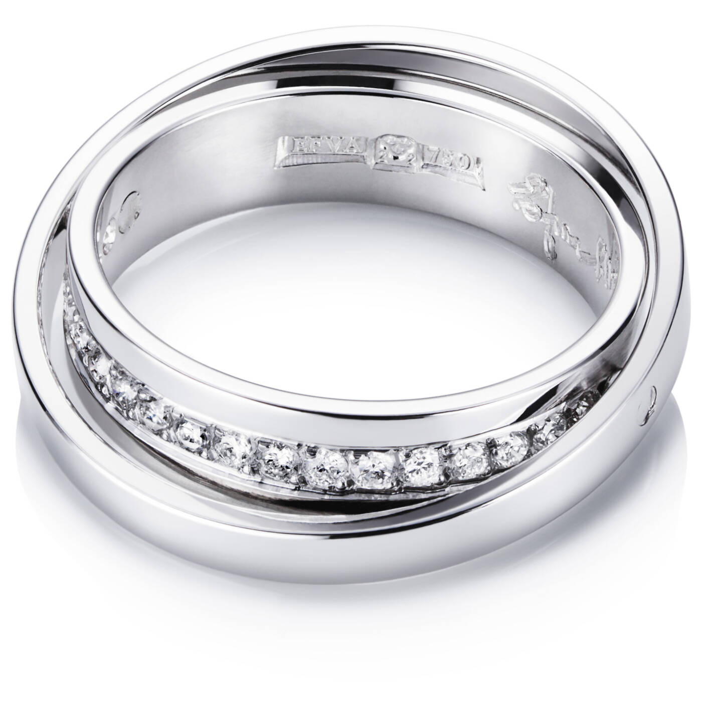 Two Of Us & Stars Ring White gold