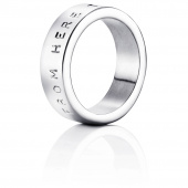 From Here To Eternity Stamped Ring White gold