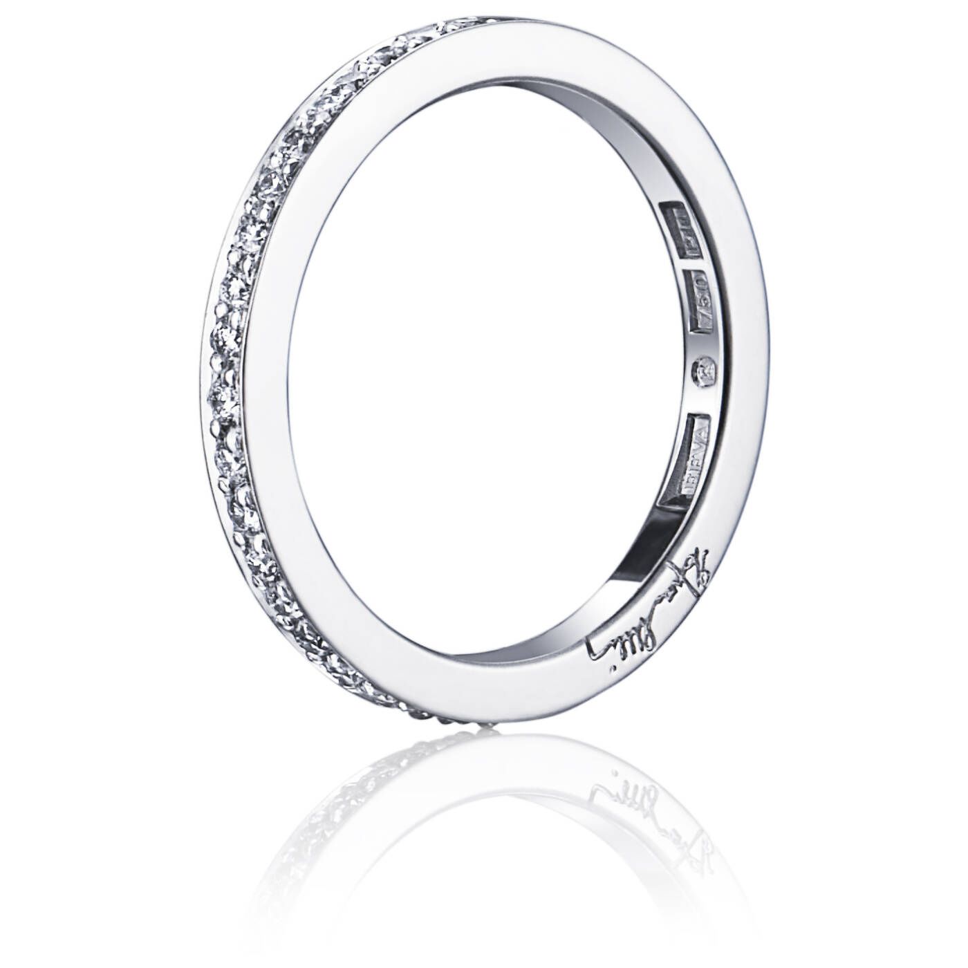 21 Stars & Signature Thin Ring White gold