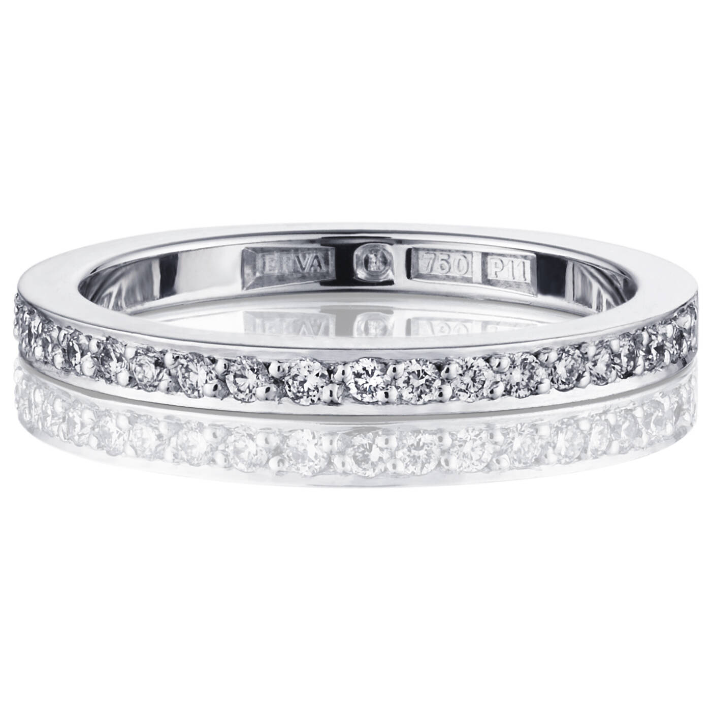 21 Stars & Signature Thin Ring White gold