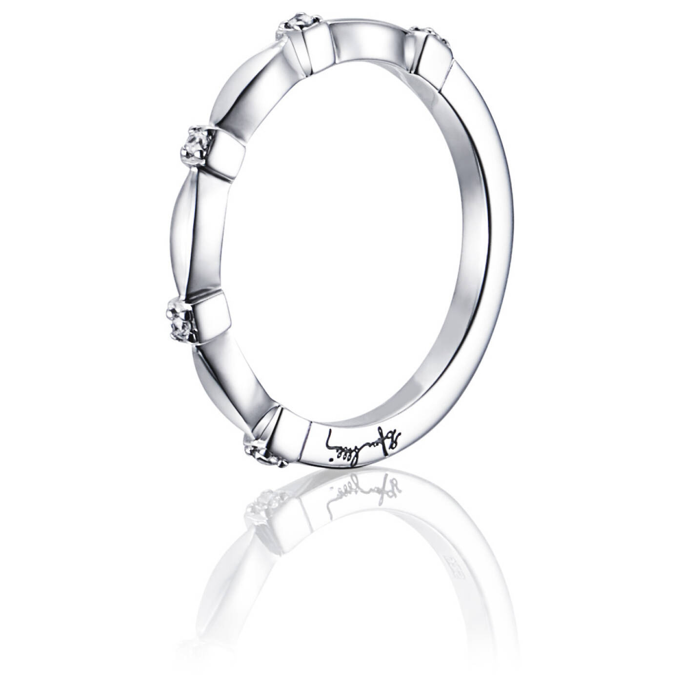 Forget Me Not Thin Ring White gold