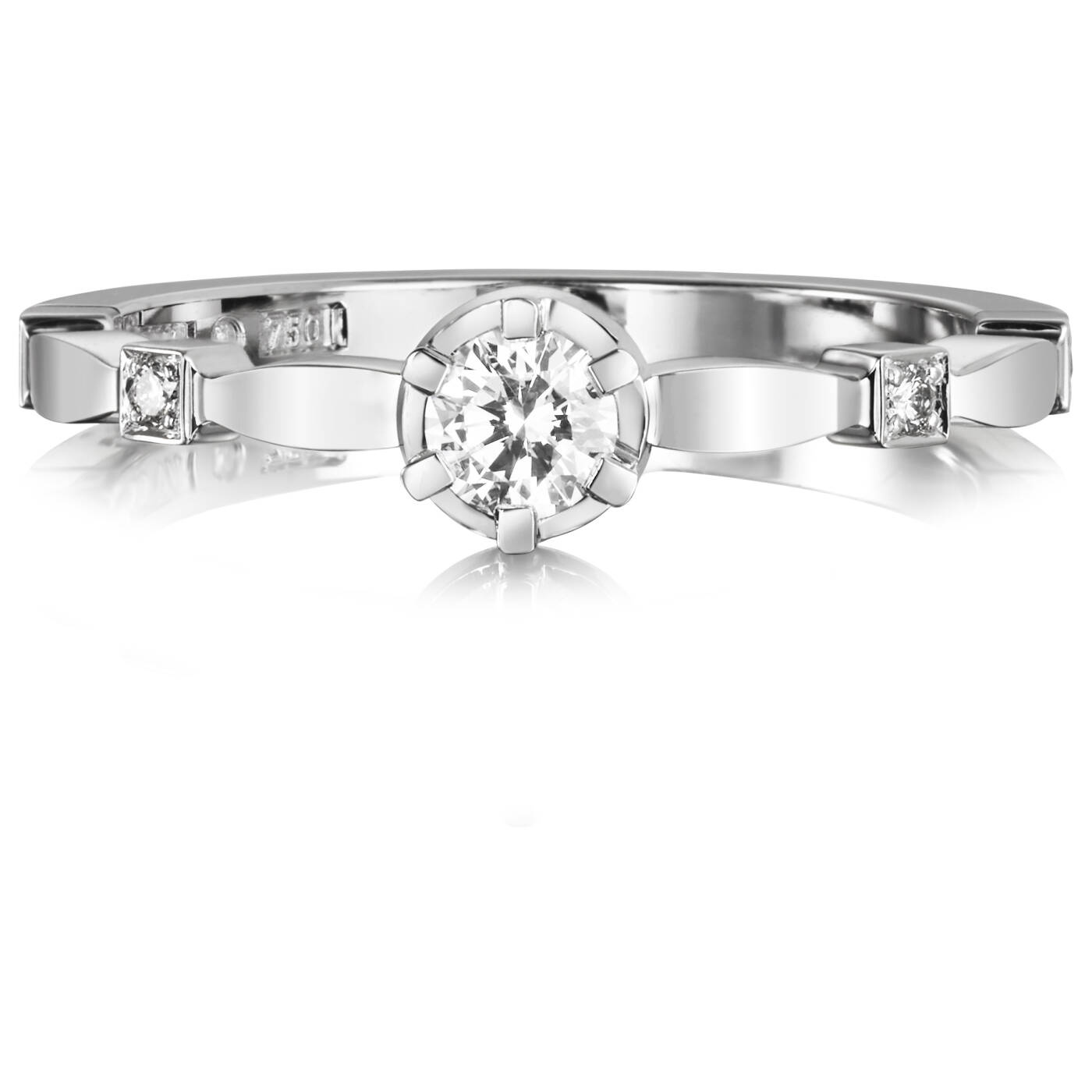 Forget Me Not Star Ring White gold