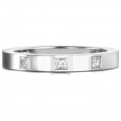 High & I Love You On Top Thin Ring White gold