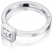 Princess Wedding Thin 0.40 ct Diamonds Ring White gold