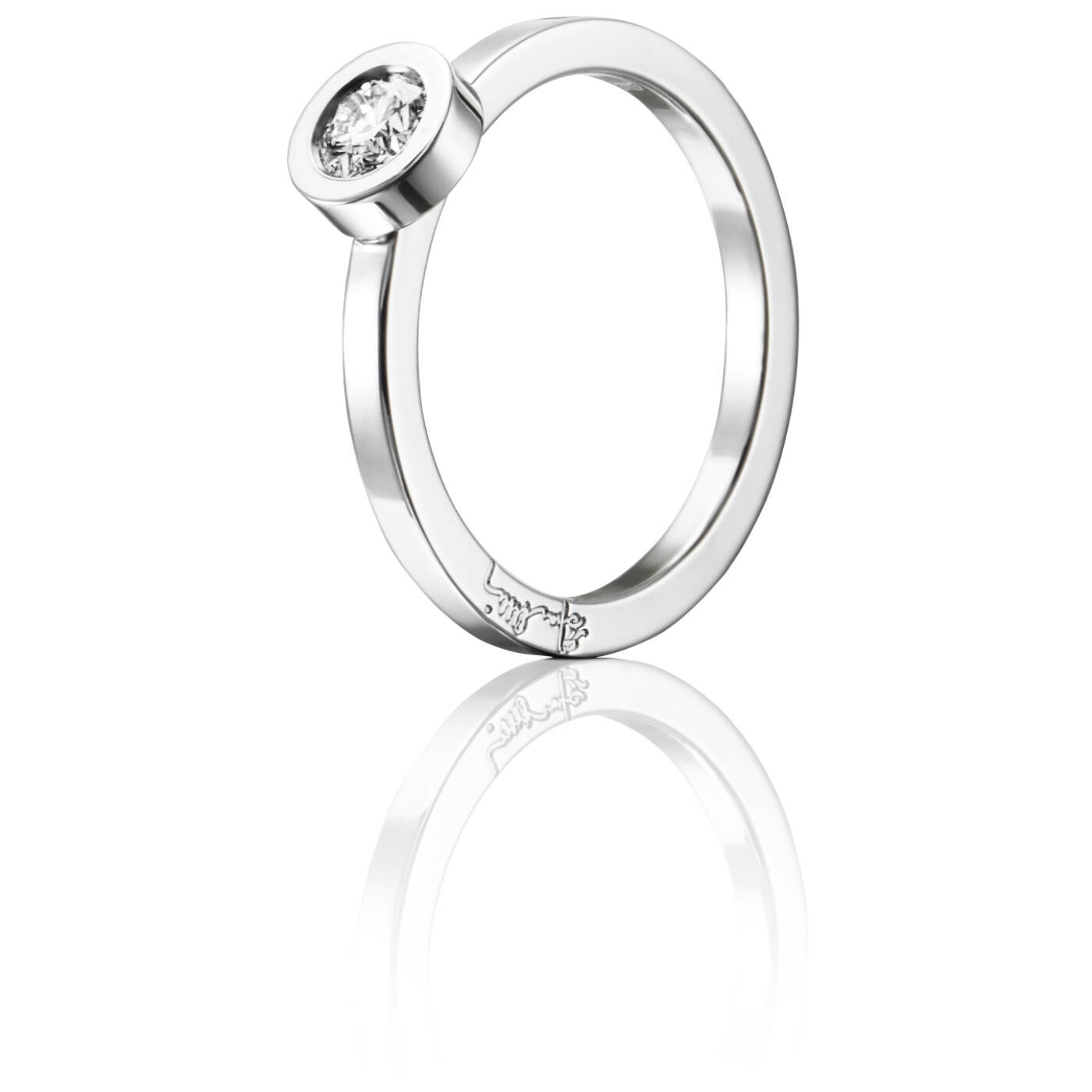 The Wedding Thin 0.30 ct Diamonds Ring White gold