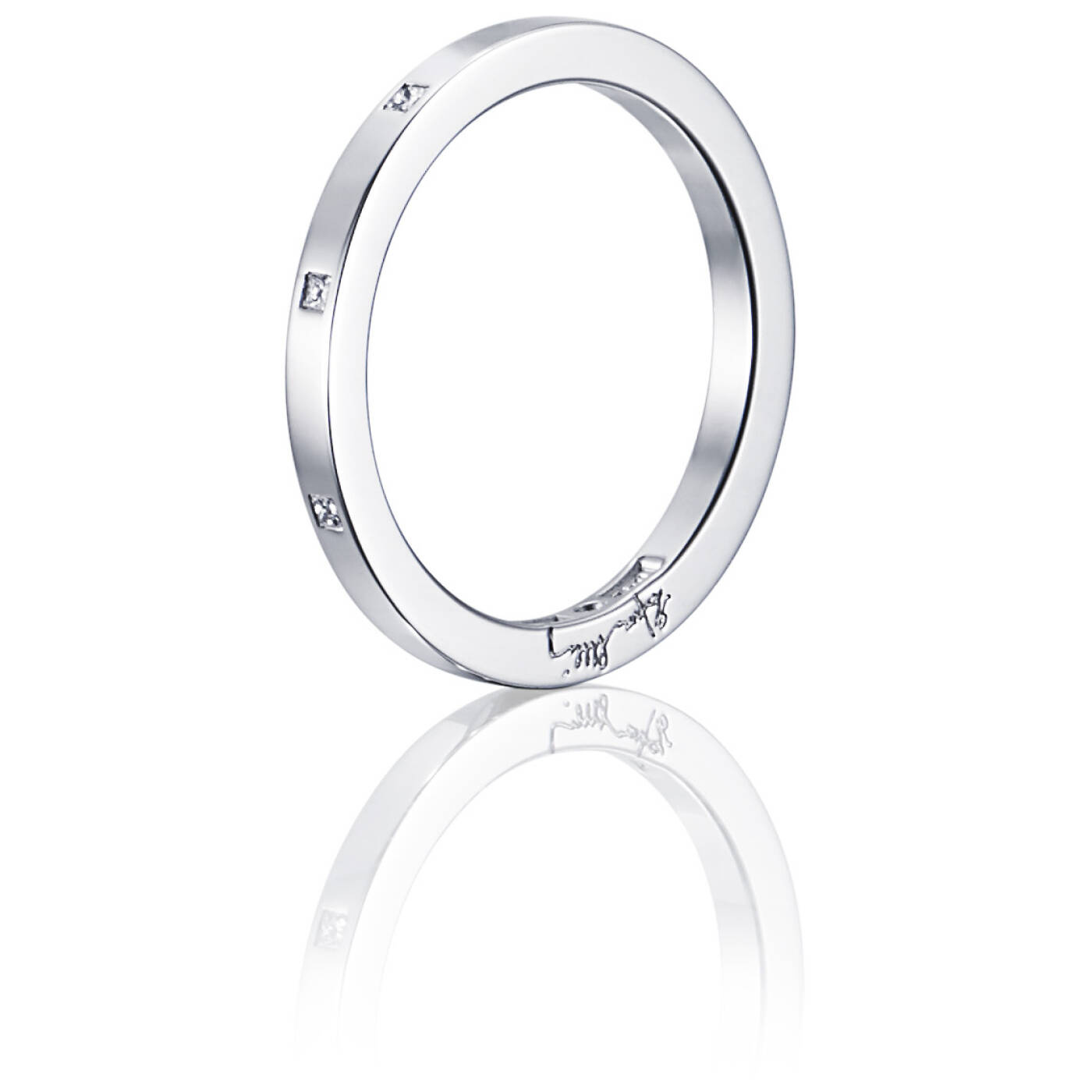 Thin & I Love You On Top Ring White gold