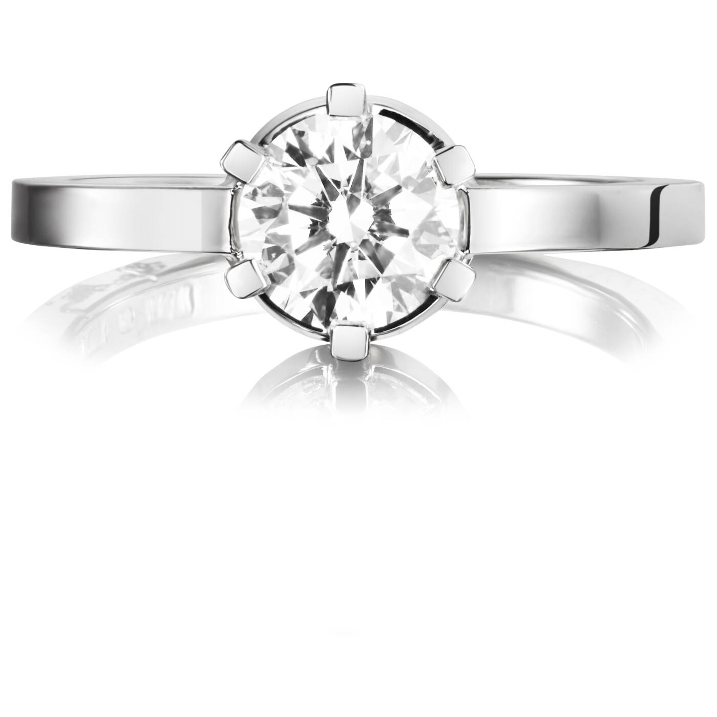 Crown Wedding 1.0 ct Diamonds Ring White gold