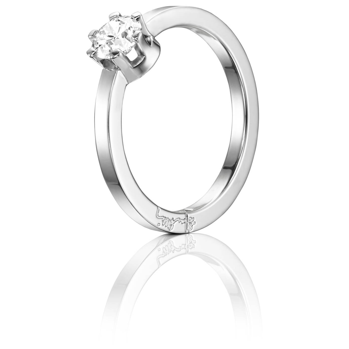Crown Wedding 0.50 ct Diamonds Ring White gold