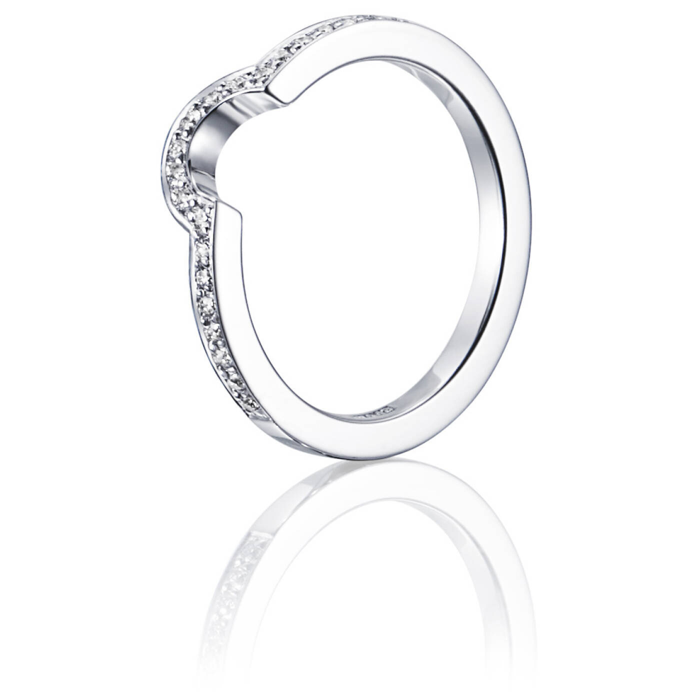 You & Me Threesome Ring White gold