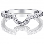 You & Me Threesome Ring White gold