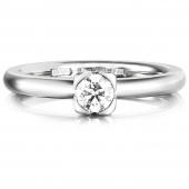 Love Bead Wedding 0.30 ct Diamonds Ring White gold