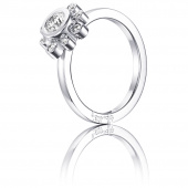 Sweet Hearts Crown 0.30 ct Diamonds Ring White gold