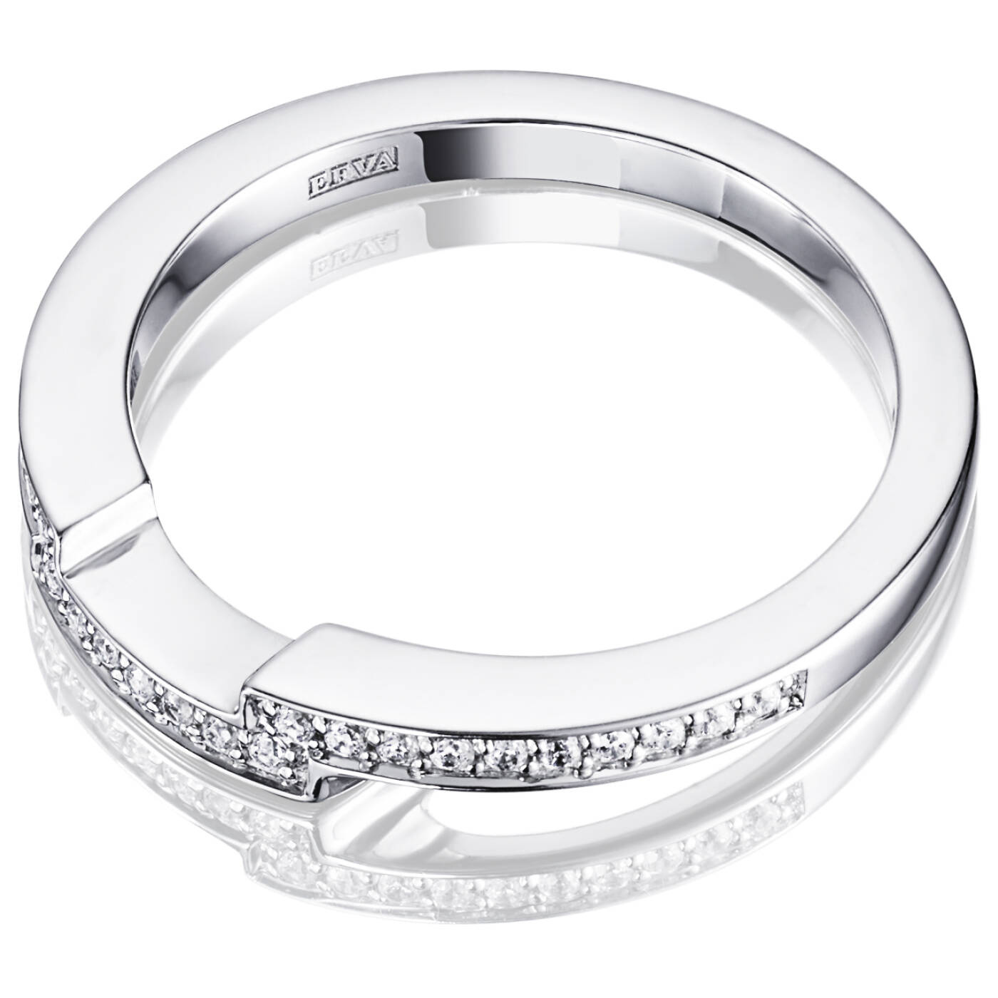 Deco Thin Ring White gold