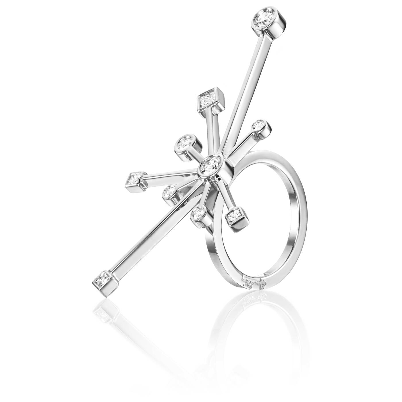 Kaboom & Stars Ring White gold