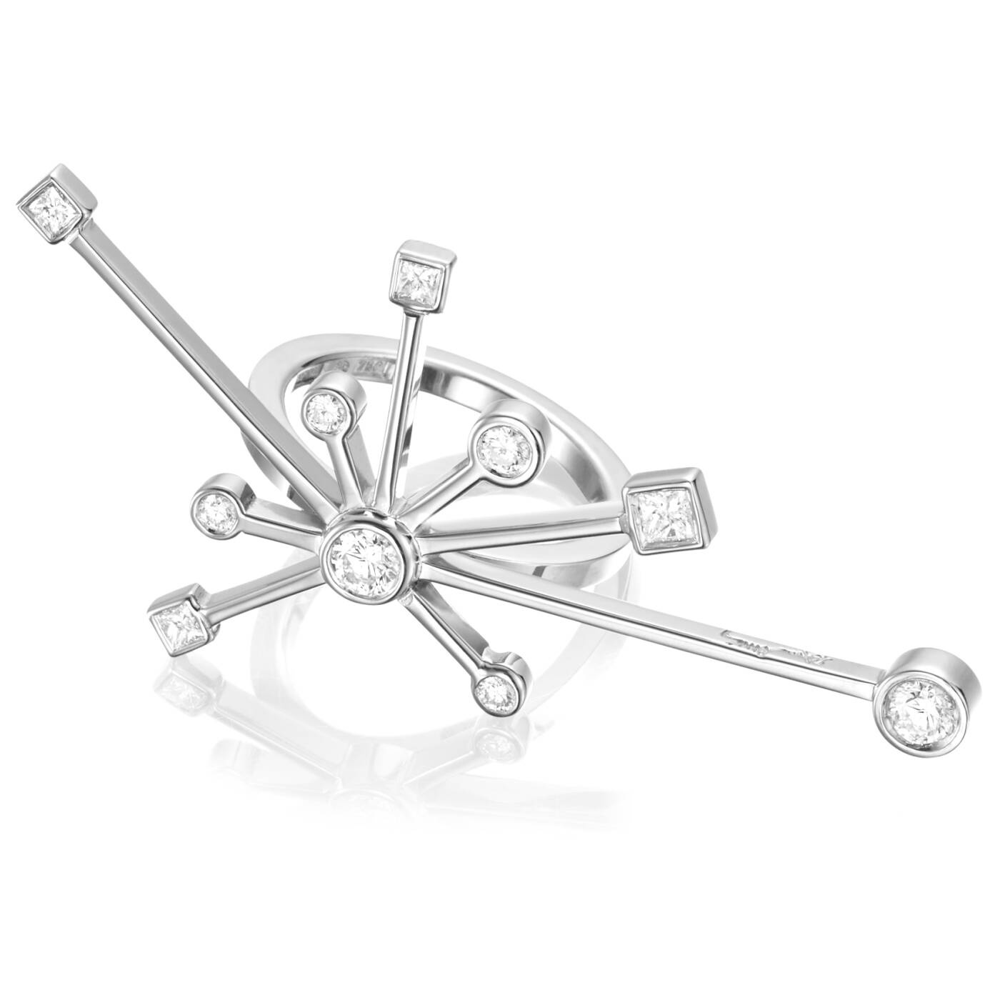 Kaboom & Stars Ring White gold