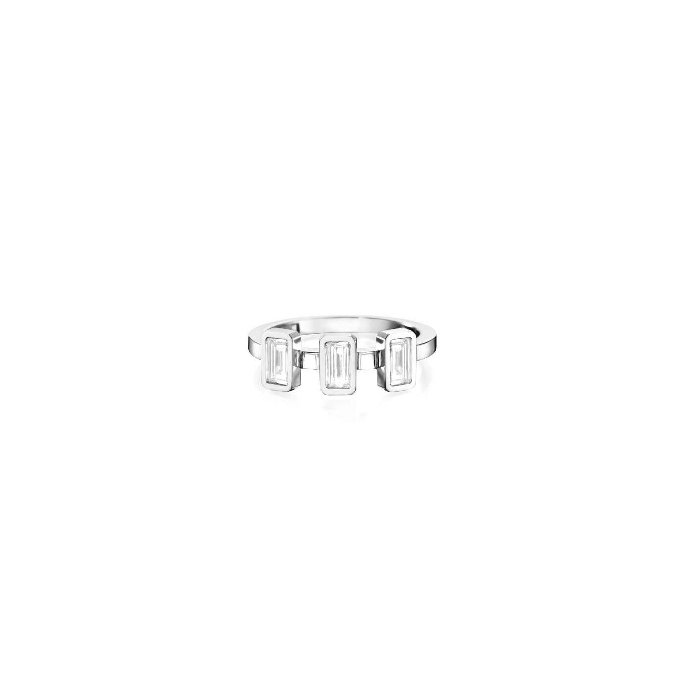 Baguette Wedding 0.60 ct Diamonds Ring White gold