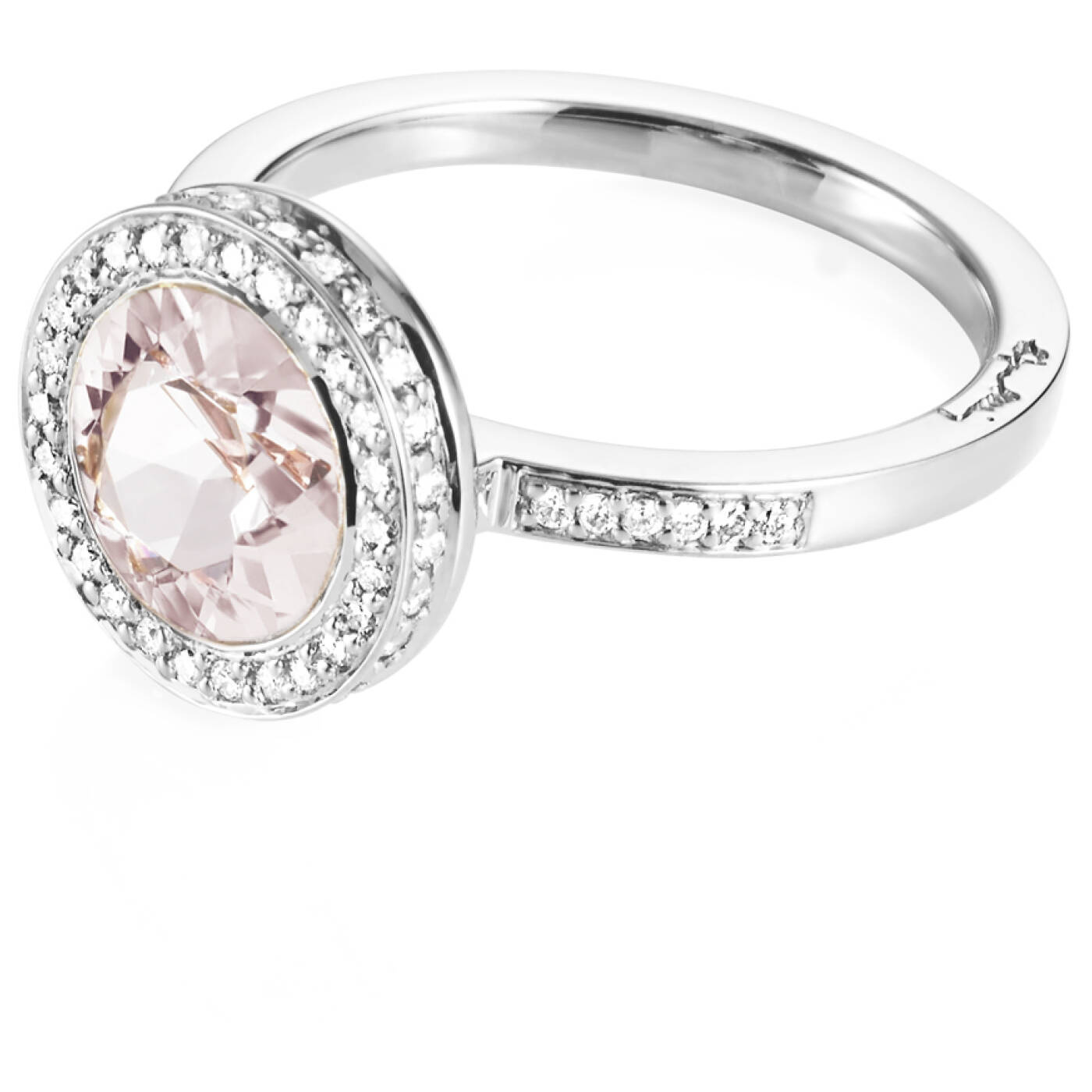 Halo - Morganite Ring White gold