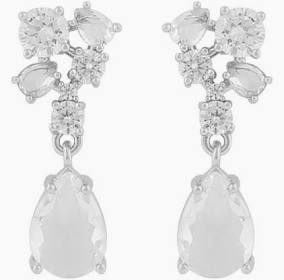 River small pendant earrings silver