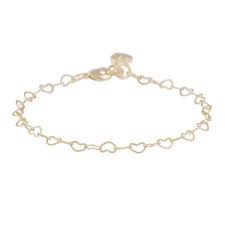 Lovely Hearts Chain Brace plain gold