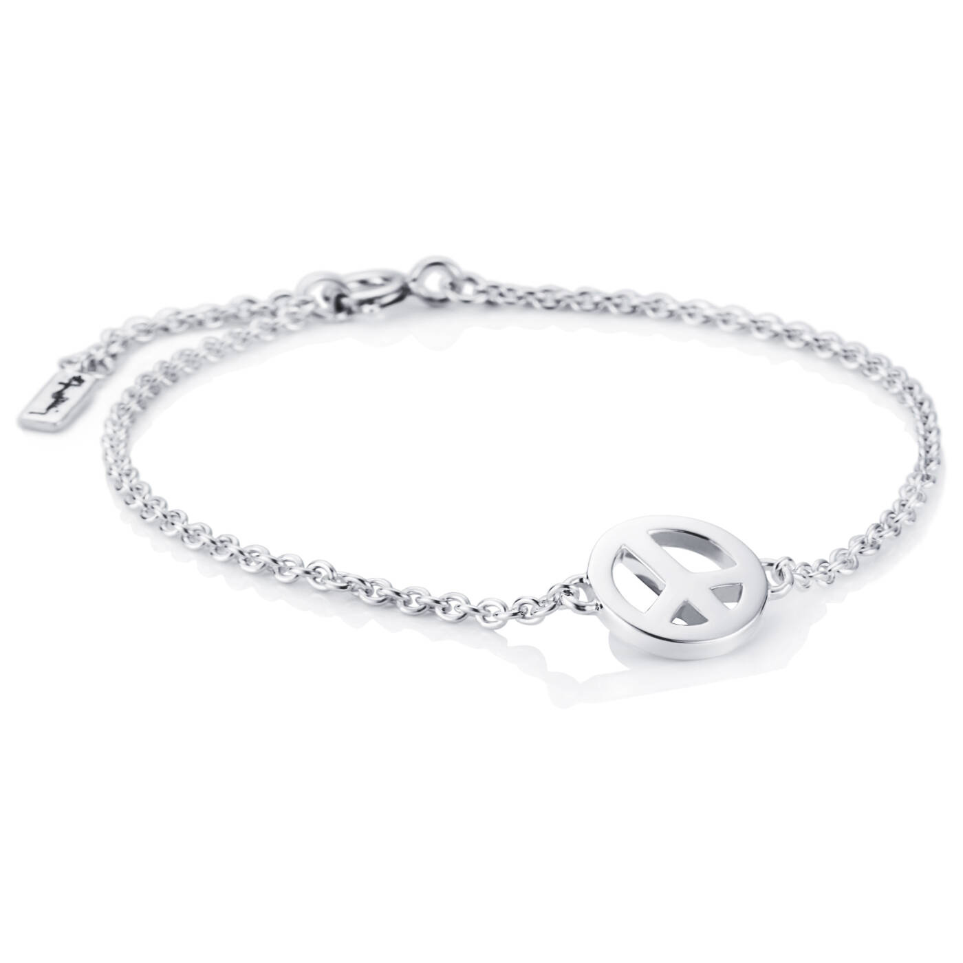 Mini Peace Bracelets Silver 17-19 cm