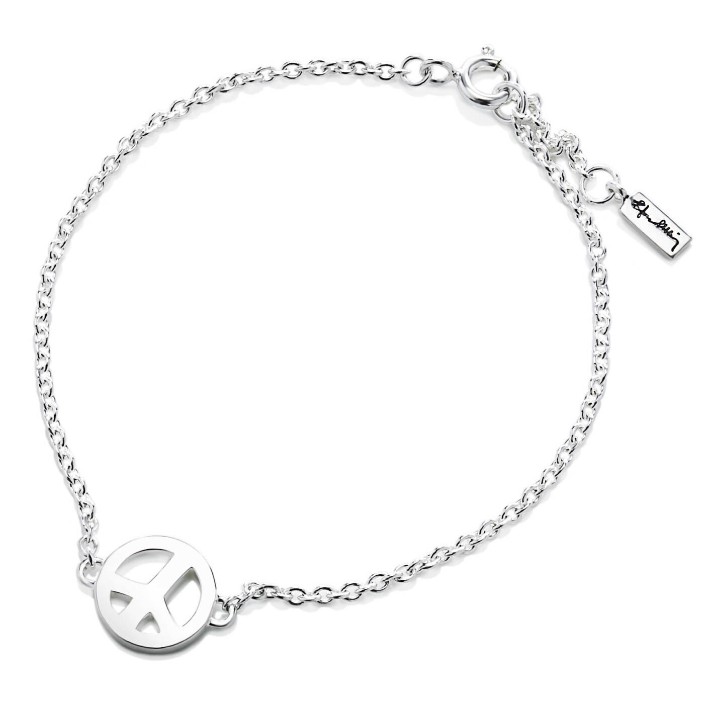 Mini Peace Bracelets Silver 17-19 cm