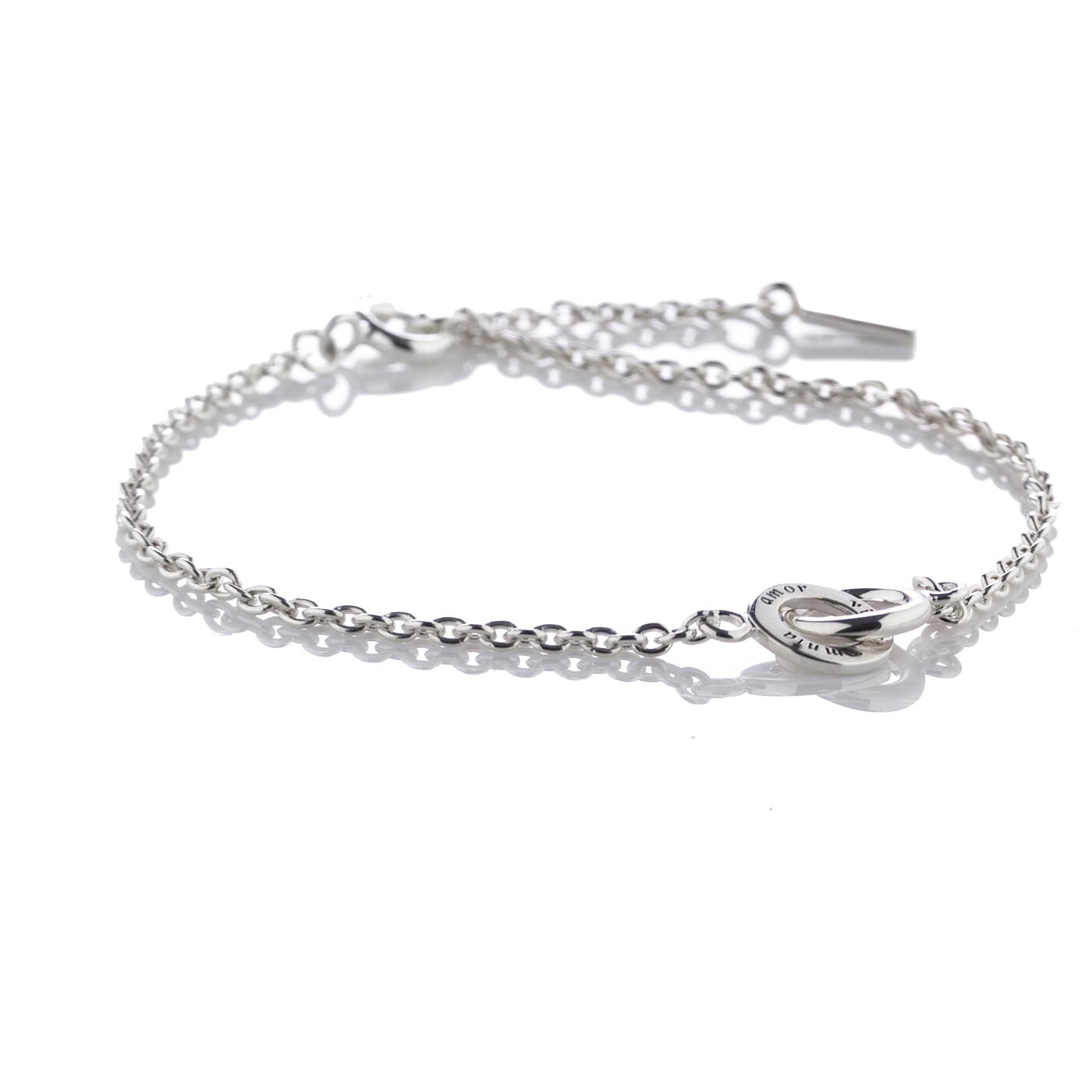 Mini Twosome Bracelets Silver 17-19 cm