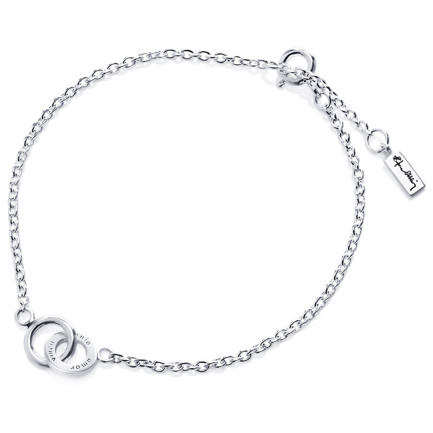 Mini Twosome Bracelets Silver 17-19 cm