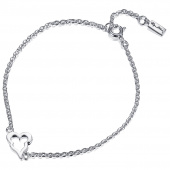 Mini Crazy Heart Bracelets Silver 17-19 cm