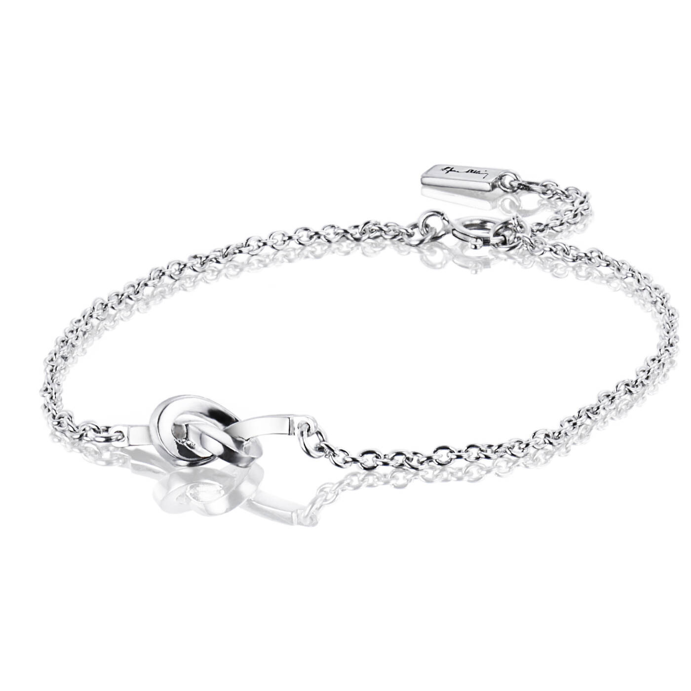 Love Knot Bracelets Silver 17-19 cm