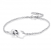 Love Knot Bracelets Silver 17-19 cm
