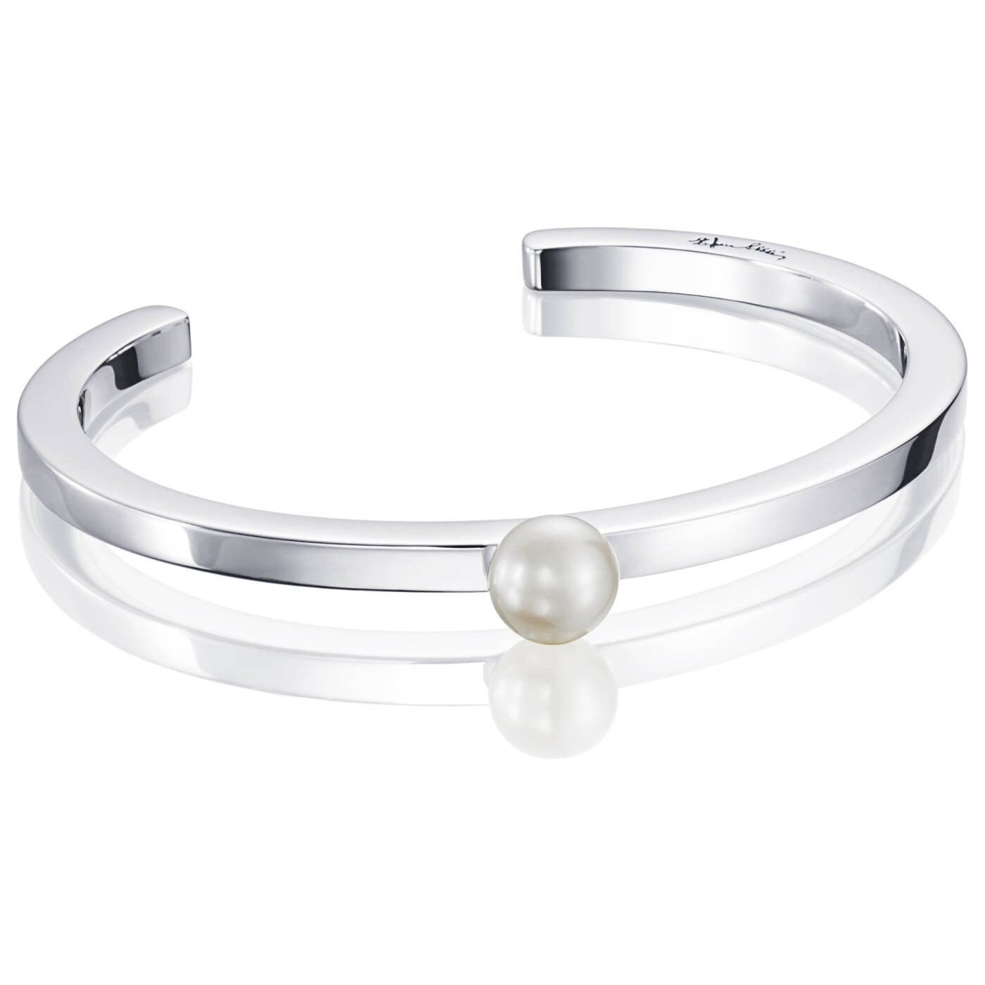 60's Pearl Cuff Bracelets Silver