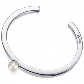 60's Pearl Cuff Bracelets Silver