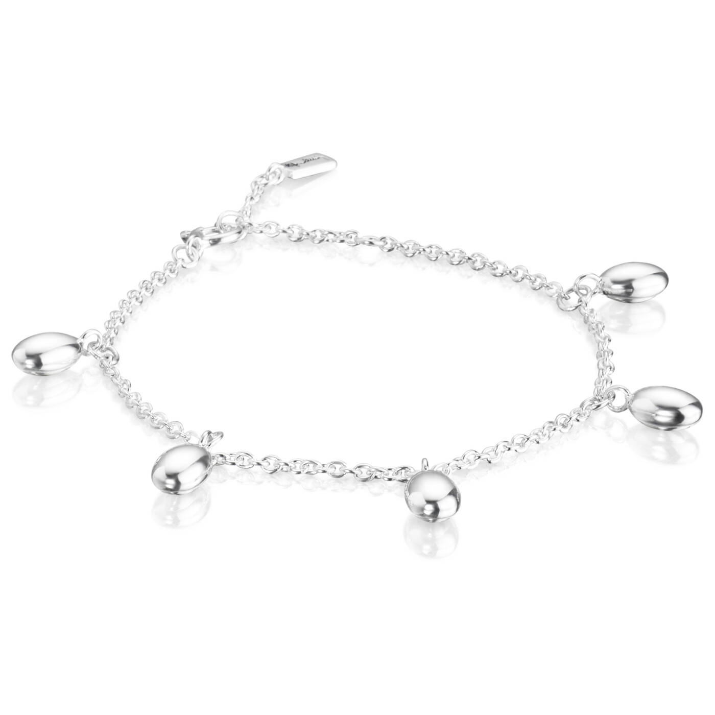 Love Beads Plain Bracelets Silver