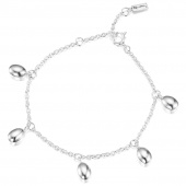 Love Beads Plain Bracelets Silver